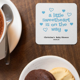 Porta-copo De Papel Quadrado Chá de fraldas Blue Boy