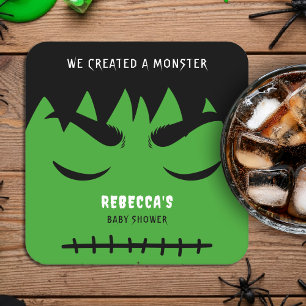 Porta-copo De Papel Quadrado Chá de fraldas de Halloween do Monstro Frankenstei