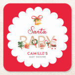 Porta-copo De Papel Quadrado Chá de fraldas de Papais noeis de Natal<br><div class="desc">Aprecie seus convidados nesta época festiva com nossas Papais noeis Portas copos de papel Chá de fraldas de Natal Bebê. Encantadas com alegria de férias, estas portas copos são a adição perfeita à sua celebração. Por mais bonitos que sejam funcionais, eles certamente fazem do seu chá de fraldas um para...</div>