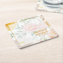 Chá de Noiva Floral em Aquarela Elegante