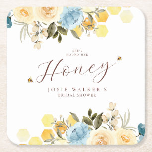 Porta-copo De Papel Quadrado Chá de panela de abelhas