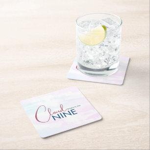 Porta-copo De Papel Quadrado Chá de panela Elegante Cloud Nine Abstrato Artsy