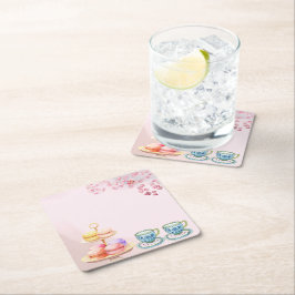 Porta-copo De Papel Quadrado Chá para o Chá de fraldas Twin Twin