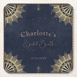 Porta-copo De Papel Quadrado Chá Sun Celestial Escuro e Bridal da Lua Brunch