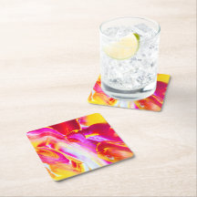 Chama Líquida - Laranja Brilhante e design amarelo