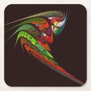 Porta-copo De Papel Quadrado Chameleon Abstrato Art