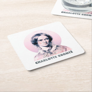 Porta-copo De Papel Quadrado Charlotte Bronte Pink Richmond - Retrato de Pintur