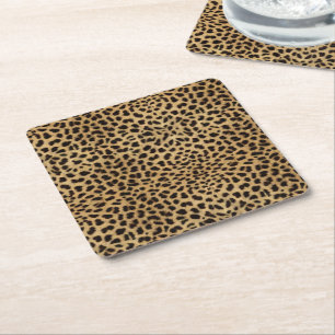 Porta-copo De Papel Quadrado Cheetah Impressão