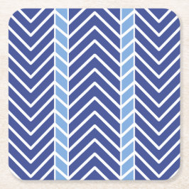 Porta-copo De Papel Quadrado Chevron Pattern Blue