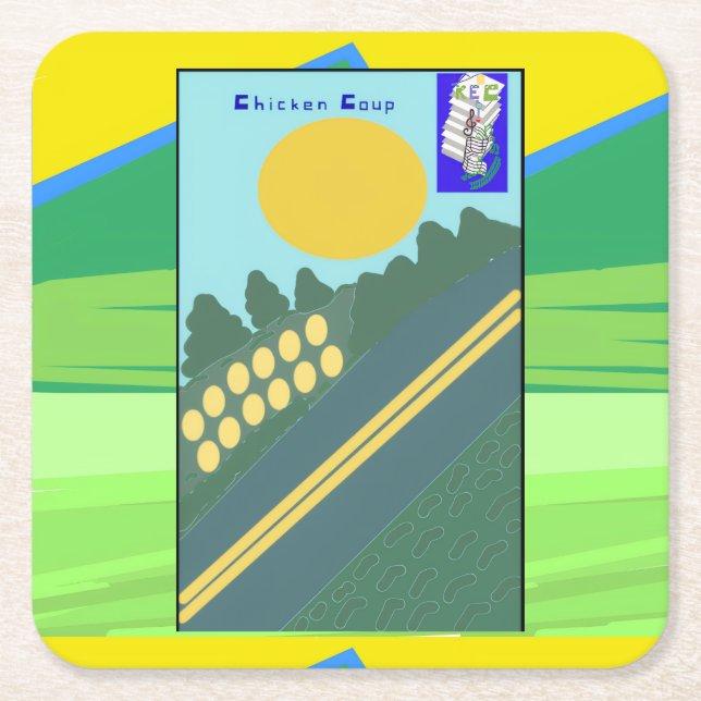 Porta-copo De Papel Quadrado Chicken Coup  (Frente)