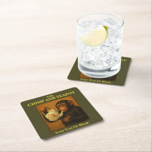Porta-copo De Papel Quadrado Chimp E Teapot Pub