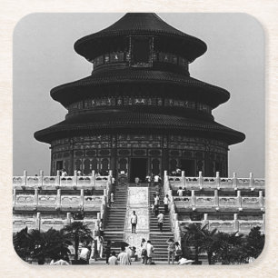 Porta-copo De Papel Quadrado China Antiga Pekin Templo do Céu 1970