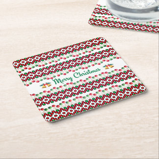 Porta-copo De Papel Quadrado Christmas Napkins