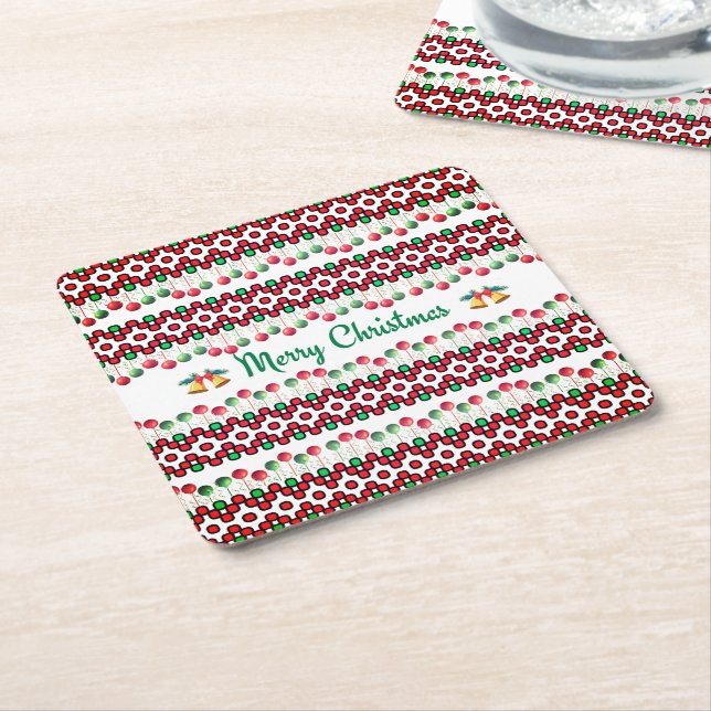Porta-copo De Papel Quadrado Christmas Napkins (Inclinado)