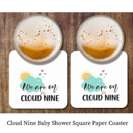 Porta-copo De Papel Quadrado Chuva de Bênçãos para o Bebê