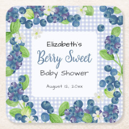 Porta-copo De Papel Quadrado Chuva de Cor Berries Doce Azul Baby Shower