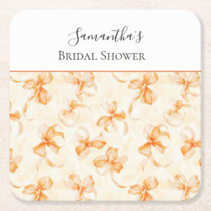Porta-copo De Papel Quadrado Chuva de Noiva Arcos Laranja