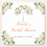 Chuva de Noiva com Guarda-Chuva Floral