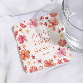 Porta-copo De Papel Quadrado Chuva de Noiva Main Squeeze Citrus