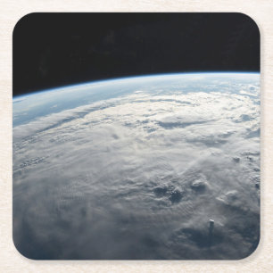 Porta-copo De Papel Quadrado Ciclone Tropical Idai Acima Da Costa Da África.