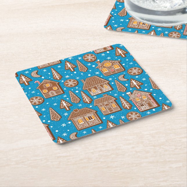 Porta-copo De Papel Quadrado Cidade de Cookie (Inclinado)