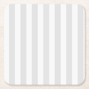Porta-copo De Papel Quadrado cinzas leves e faixas brancas de doces