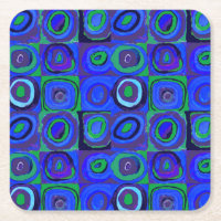 Círculo Quadrado do Kandinsky Farbstudie Blue Quad
