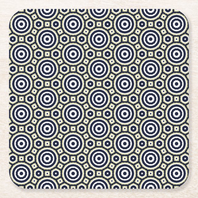 Porta-copo De Papel Quadrado Círculos (Frente)