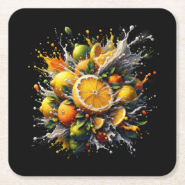 Porta-copo De Papel Quadrado Citrus Explosion