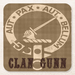 Porta-copo De Papel Quadrado Clan Gunn Sepia