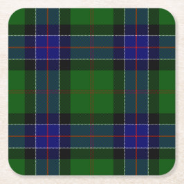 Porta-copo De Papel Quadrado Clan Sinclair Modern Hunting Tartan
