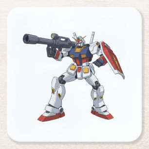 Porta-copo De Papel Quadrado Clássico Ilustração do Mecha Anime RX-78-2 Gundam 