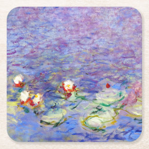 Porta-copo De Papel Quadrado Claude Monet - Lírios Hídricos