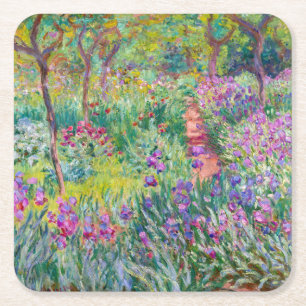 Porta-copo De Papel Quadrado Claude Monet - O Jardim de Íris em Giverny