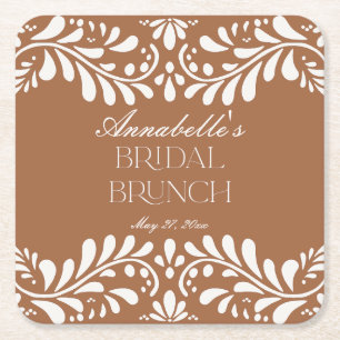 Porta-copo De Papel Quadrado Clay Talavera Azulejo Espanhol Fiesta Bridal Brunc