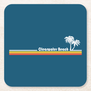 Porta-copo De Papel Quadrado Clearwater Beach Florida