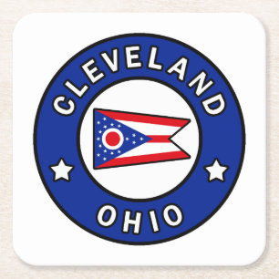 Porta-copo De Papel Quadrado Cleveland Ohio