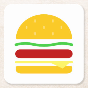 Porta-copo De Papel Quadrado Clipart de Burger
