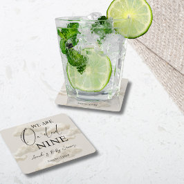 Porta-copo De Papel Quadrado Cloud Nine Beige Gender Neutrace Sky Chá de fralda