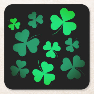 Porta-copo De Papel Quadrado Clover Shamrock Irish Green Primavera Rua Day Patr