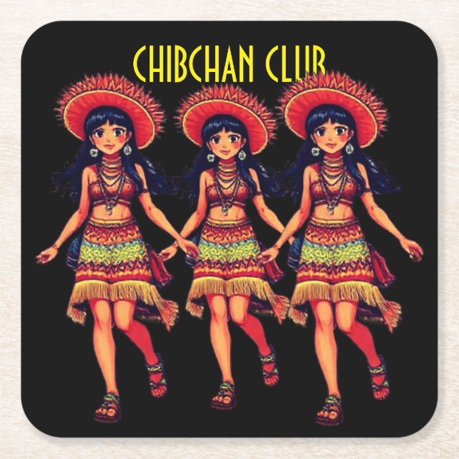 PORTA-COPO DE PAPEL QUADRADO CLUBE CHIBCHAN (Frente)