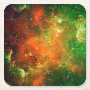 Porta-copo De Papel Quadrado Clusters De Estrelas Na Nebulosa Norte-Americana.