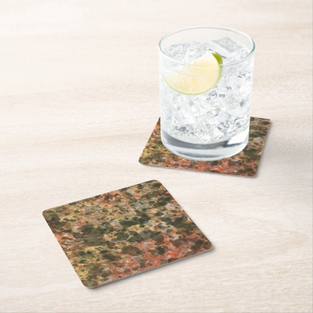 Porta-copo De Papel Quadrado Coasters de Borracha Marmorta Retro (Insitu)