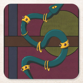 Porta-copo De Papel Quadrado Cobra Sticker Carré