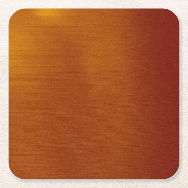 Porta-copo De Papel Quadrado Cobre metálico (Frente)