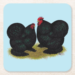 Porta-copo De Papel Quadrado Cochins Black Bantam Pair