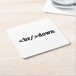 Porta-copo De Papel Quadrado código do HTML da divisão