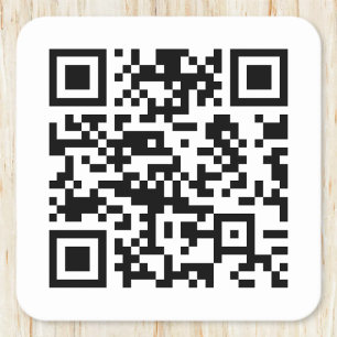 Porta-copo De Papel Quadrado Código QR criado instantaneamente (inserindo sua U