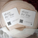 Porta-copo De Papel Quadrado Código QR Portas copos de Casamento Compartilham o<br><div class="desc">Portas copos de Casamento de Código QR: Ajudem os convidados a compartilhar o amor da sua noite de casamento! Esta elegante porta copos quadrada apresenta um código QR personalizado que os convidados podem digitalizar para carregar fotografias para o seu álbum partilhado. Personalizado com seus nomes e data de casamento, é...</div>