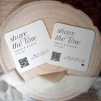 Código QR Portas copos de Casamento Compartilham o